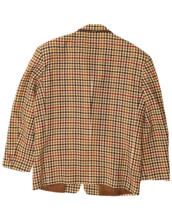 BYBLOS Ανδρικό σακάκι σακάκι με 2 κουμπιά IT 52 XL μπεζ μαλλί Houndstooth