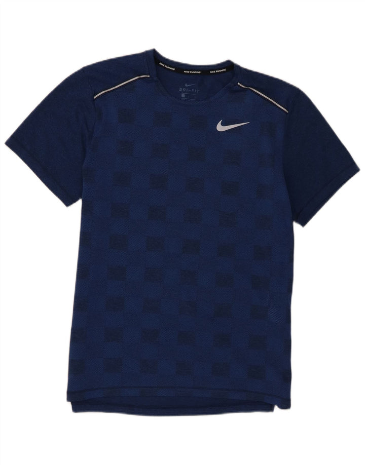 Ανδρικό μπλουζάκι Nike Dri Fit T-shirt Small Navy Blue γεωμετρικός πολυεστέρας