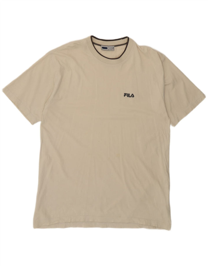 Ανδρικό T-Shirt Fila Top XL Μπεζ βαμβακερό