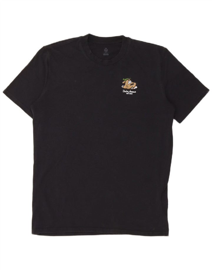 Ανδρικό γραφικό μπλουζάκι Under Armour Top Μεσαίο μαύρο βαμβακερό