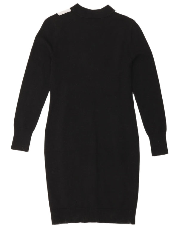 Γυναικείο μακρυμάνικο φόρεμα Karen Millen UK 12 Medium Black Colourblock