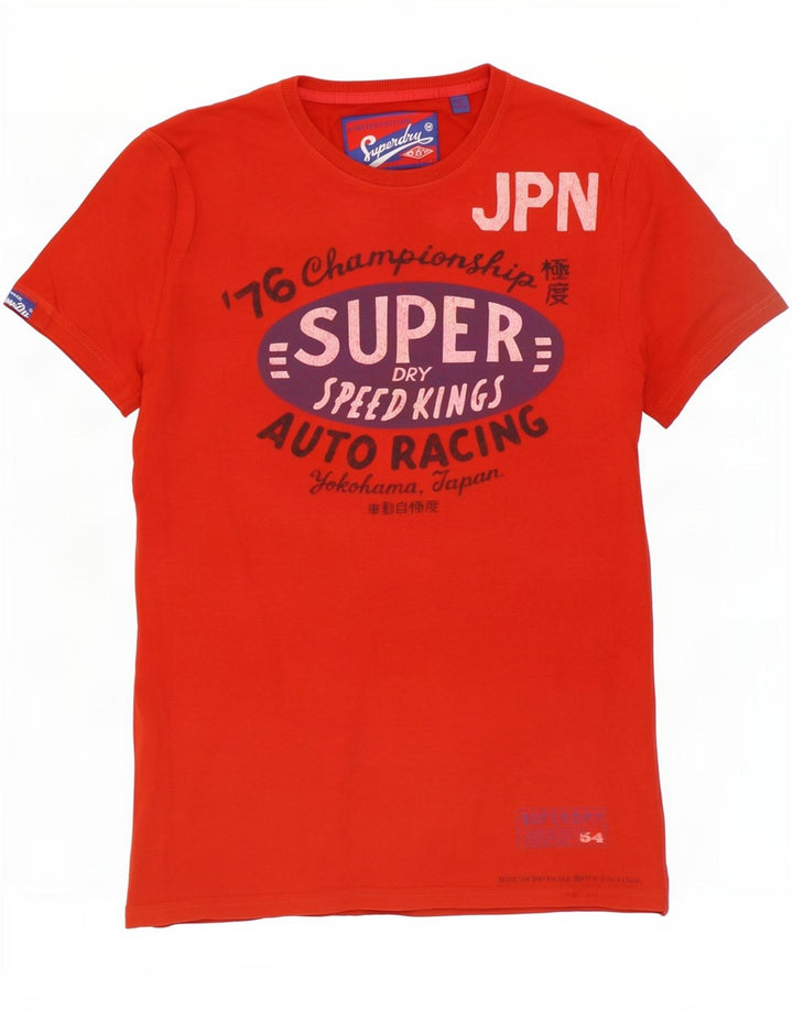 Ανδρικό γραφικό μπλουζάκι Superdry Top Μεσαίο κόκκινο βαμβακερό