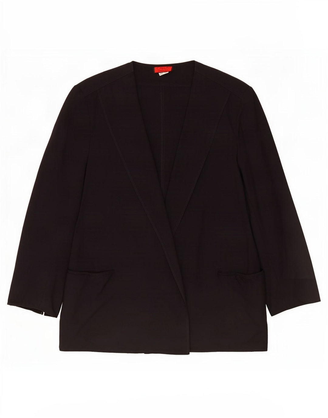 Vintage Γυναικείο Loose Fit Open Blazer Jacket IT 46 Large Navy Blue Wool