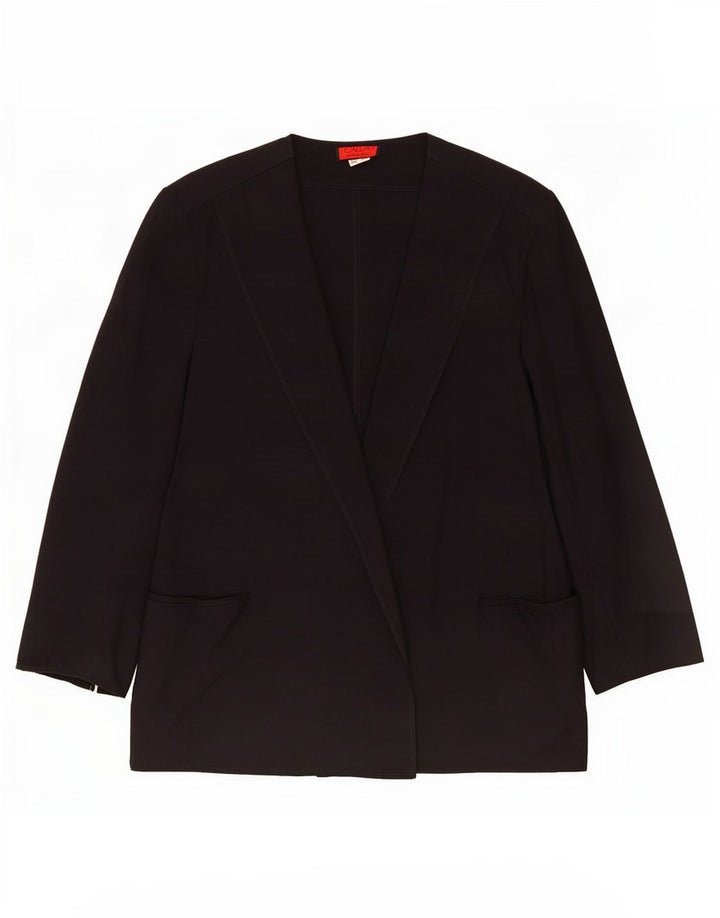 Vintage Γυναικείο Loose Fit Open Blazer Jacket IT 46 Large Navy Blue Wool