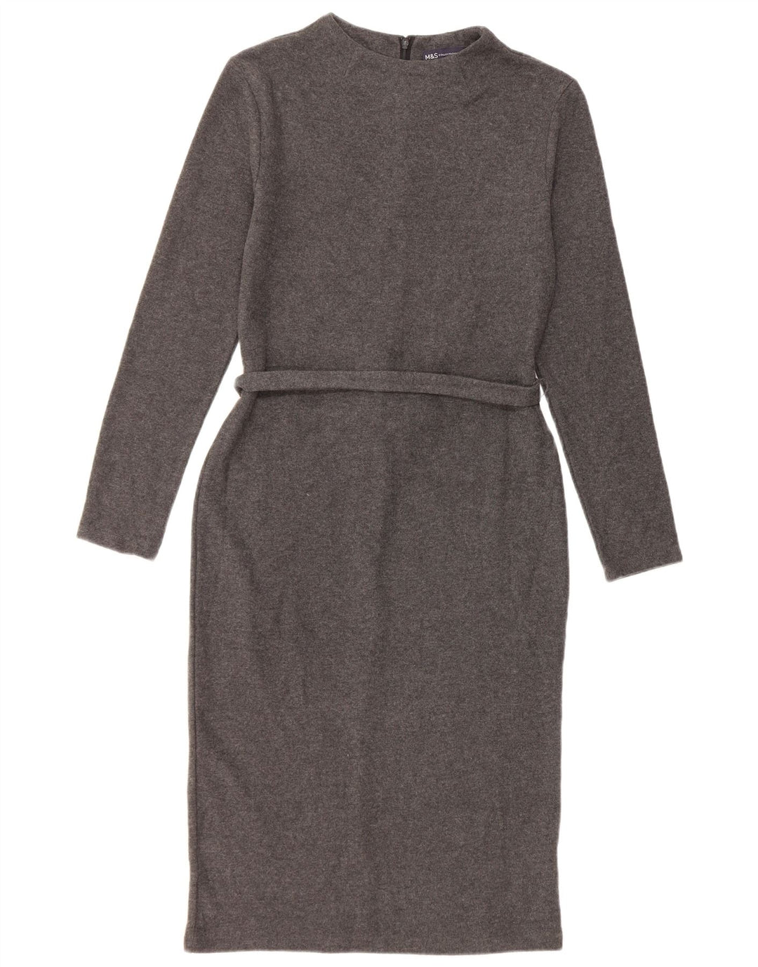 Marks & Spencer Γυναικείο Φόρεμα Jumper UK 10 Μικρό Γκρι Βαμβακερό