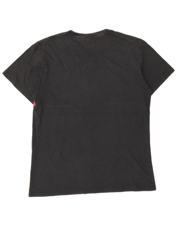 Levi's Mens Graphic T-Shirt Top Large Black Colourblock