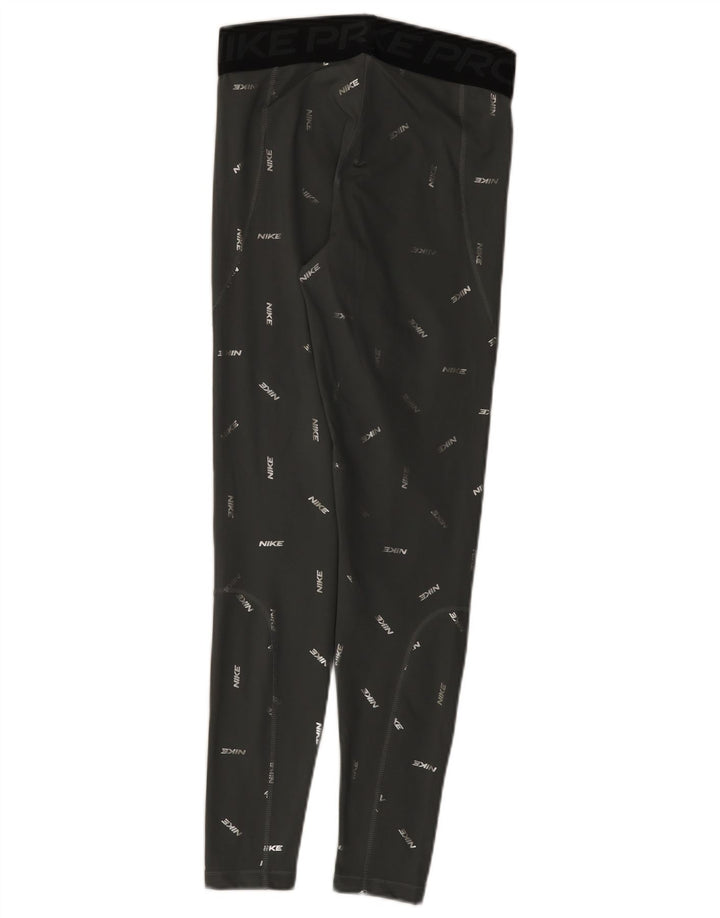 Γυναικείο κολάν Nike Dri Fit Graphic UK 12 Medium Grey Polyester