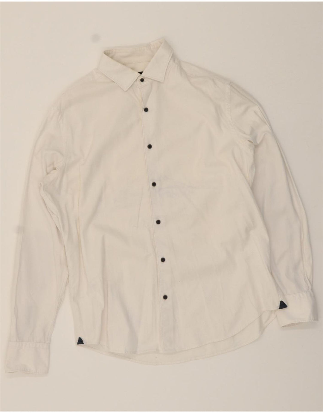 MASSIMO DUTTI Mens Shirt Large White Vintage Massimo Dutti and Second-Hand Massimo Dutti from Messina Hembry 