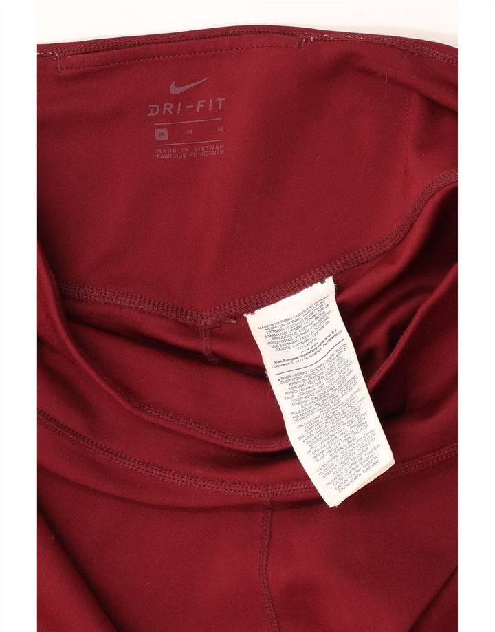 Γυναικείο κολάν Nike Dri Fit UK 12 Μεσαίο μπορντό πολυεστέρας