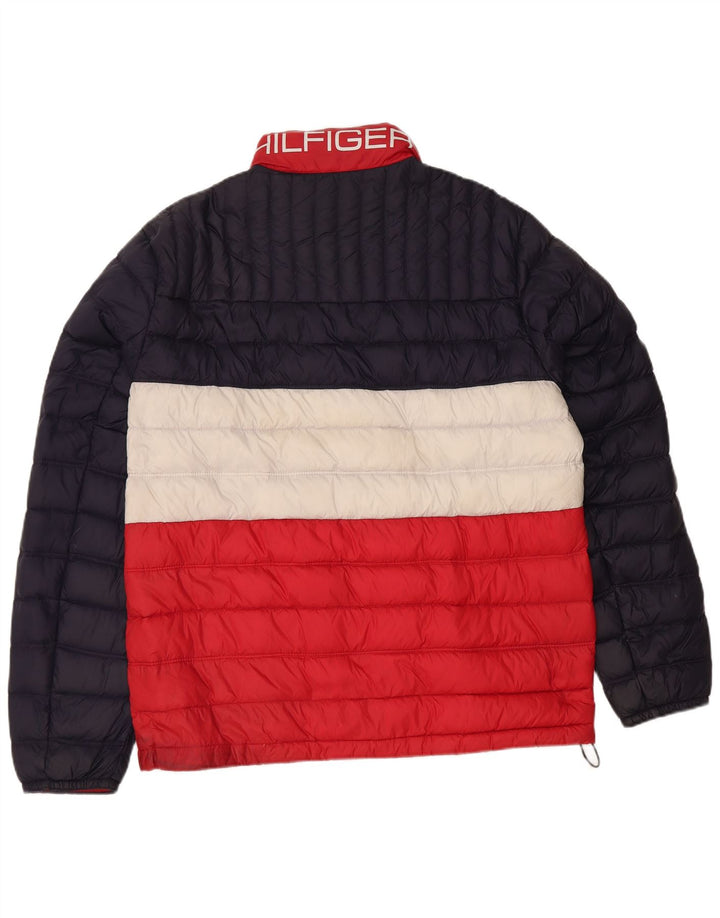Ανδρικό μπουφάν Tommy Hilfiger με επένδυση UK 38 Medium Navy Blue Colourblock