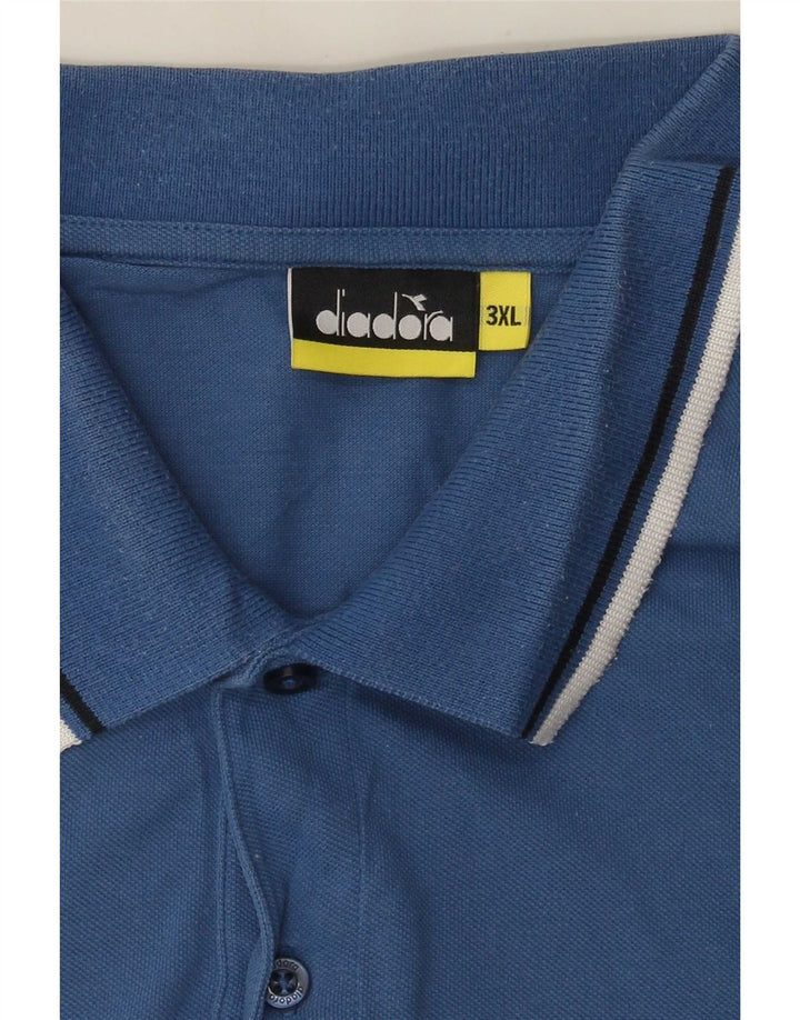 Ανδρικό μπλουζάκι πόλο Diadora 3XL μπλε ριγέ