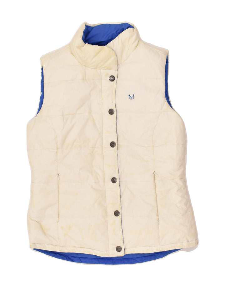 CREW CLOTHING Womens Tailored Fit Reversible Gilet UK 8 Small Blue Nylon | Vintage Crew Clothing | Thrift | Second-Hand Crew Clothing | Used Clothing | Messina Hembry 