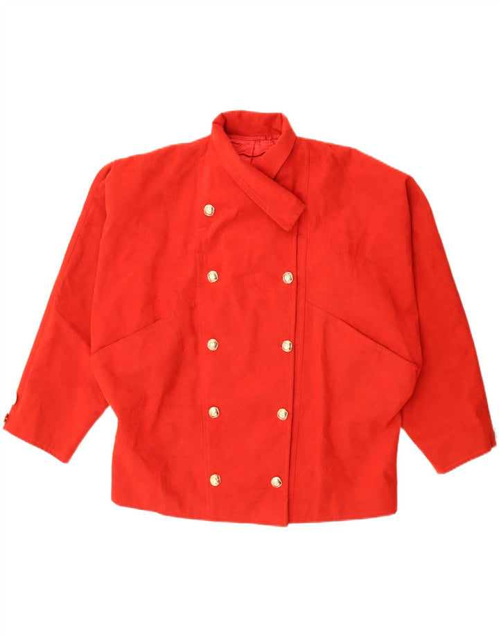 VINTAGE Γυναικείο Μπουφάν με διπλό στήθος UK 20 2XL Κόκκινο