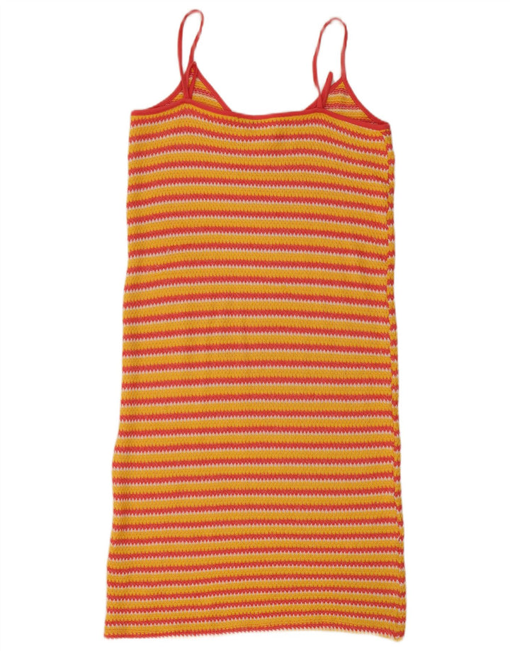 Zara Γυναικείο Sundress UK 12 Medium Yellow ριγέ