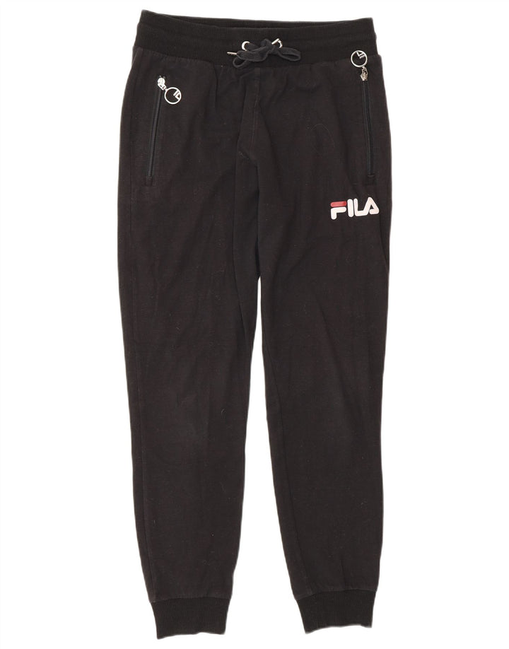 Γυναικεία φόρμα γραφικής Fila Παντελόνι Joggers Μικρό Μαύρο Πολυεστέρα