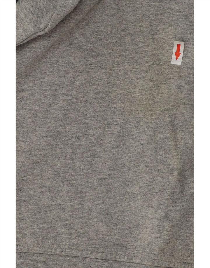 Ανδρικό πουλόβερ με κουκούλα με φερμουάρ ADIDAS, μεσαίο γκρι, βαμβακερό