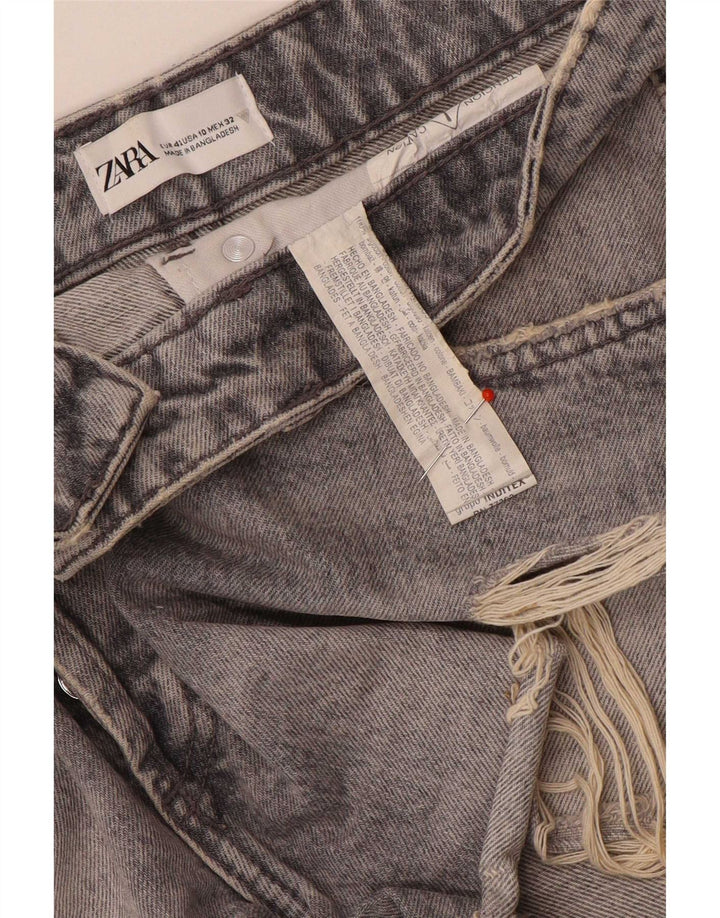 Zara Γυναικείο τζιν σορτς EU 42 μεγάλο W32 γκρι βαμβακερό