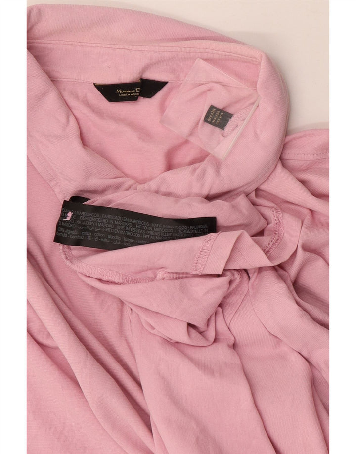 Ανδρικό πουκάμισο πόλο Massimo Dutti 2XL ροζ βαμβακερό