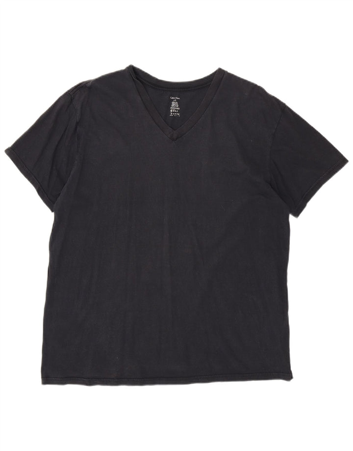 Ανδρικό T-Shirt Calvin Klein Top Large Μαύρο Βαμβακερό
