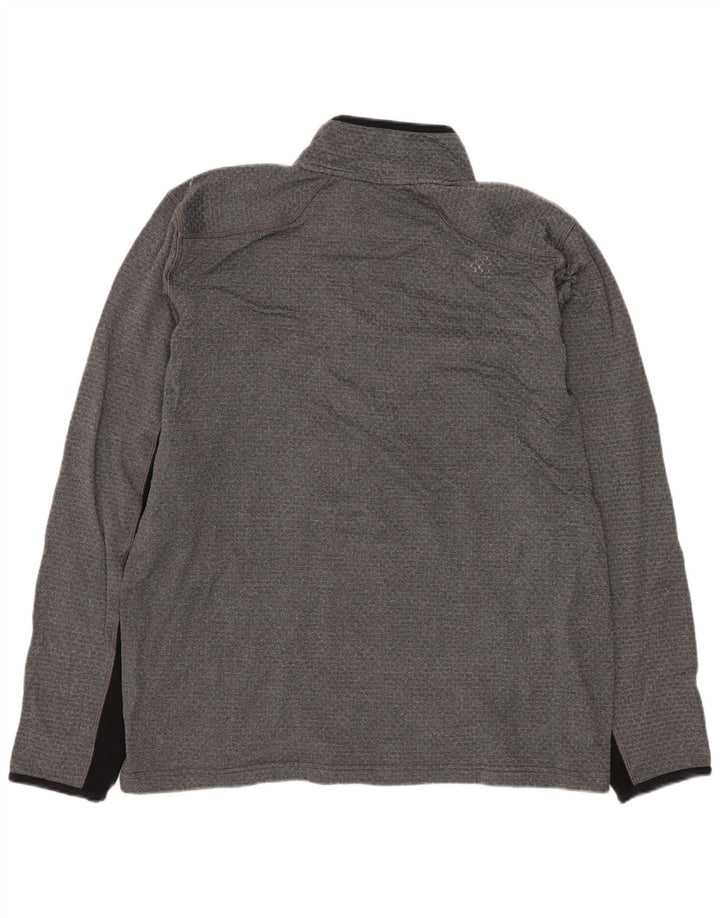 Ανδρική φόρμα NIKE Dri Fit με φερμουάρ πουλόβερ στο επάνω μέρος, μεσαίο γκρι χρώμα