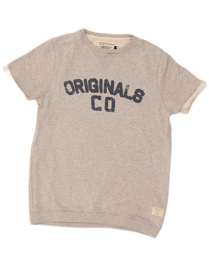 Ανδρικό γραφικό φούτερ Jack & Jones Jumper Medium Grey Flecked