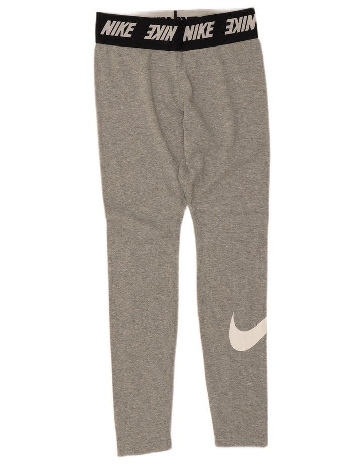 Γυναικεία γραφικά κολάν Nike UK 10 Βαμβακερά μεσαίου γκρι χρώματος