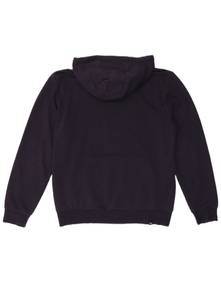 PUMA Mens Graphic Hoodie Jumper Small Navy Blue