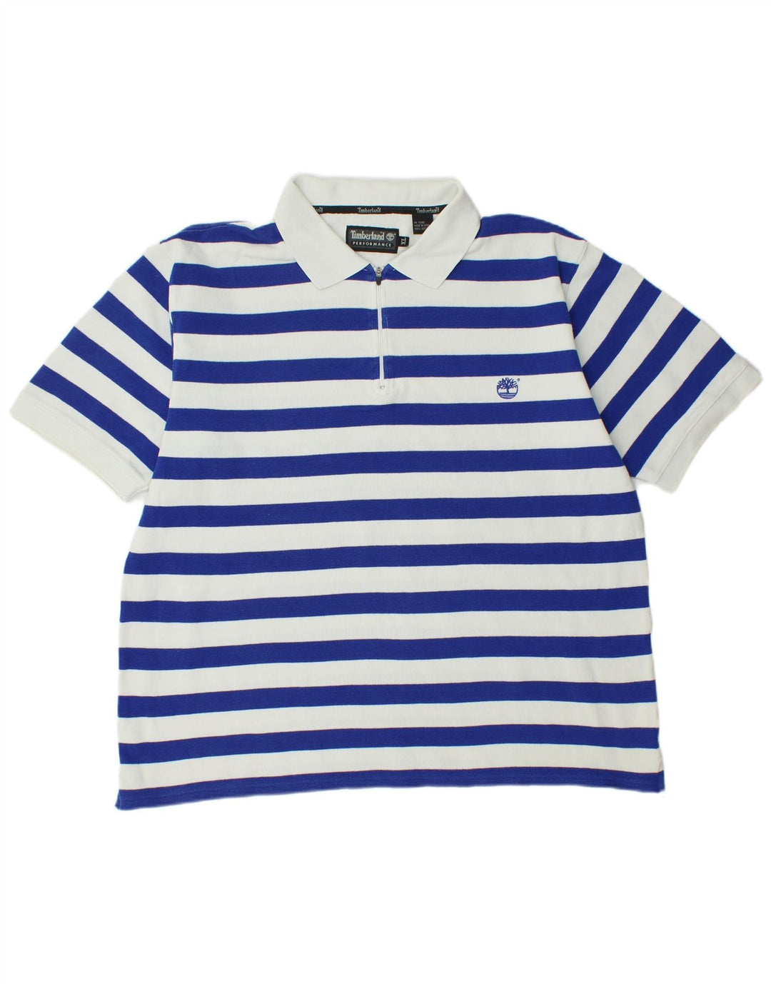 TIMBERLAND Ανδρικό Πόλο Μπλουζάκι XL Μπλε ριγέ βαμβακερό