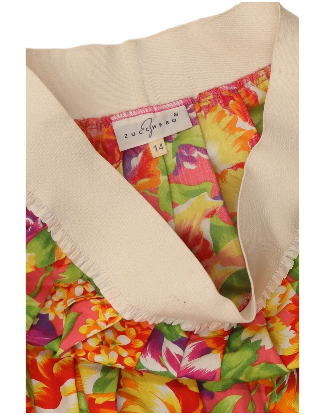 Zucchero γυναικεία πλισέ φούστα UK 14 Medium W28 Πολύχρωμη Floral