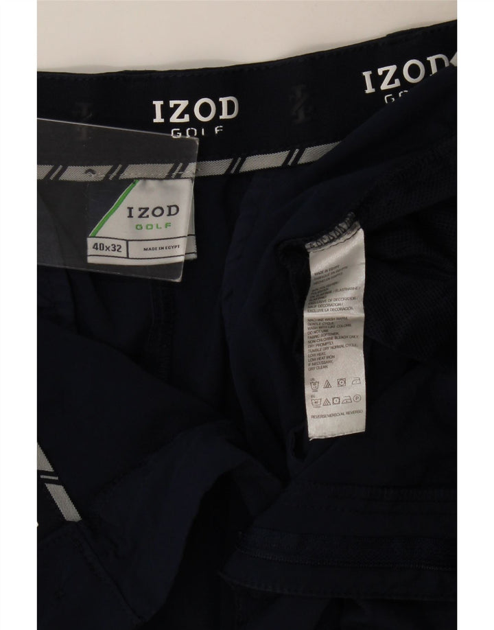 Ανδρικό ίσιο παντελόνι Chino Izod W40 L30 Navy Blue Polyester