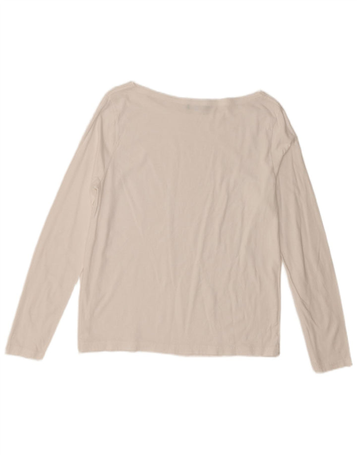 Γυναικείο τοπ Benetton μακρυμάνικο UK 12 Medium White