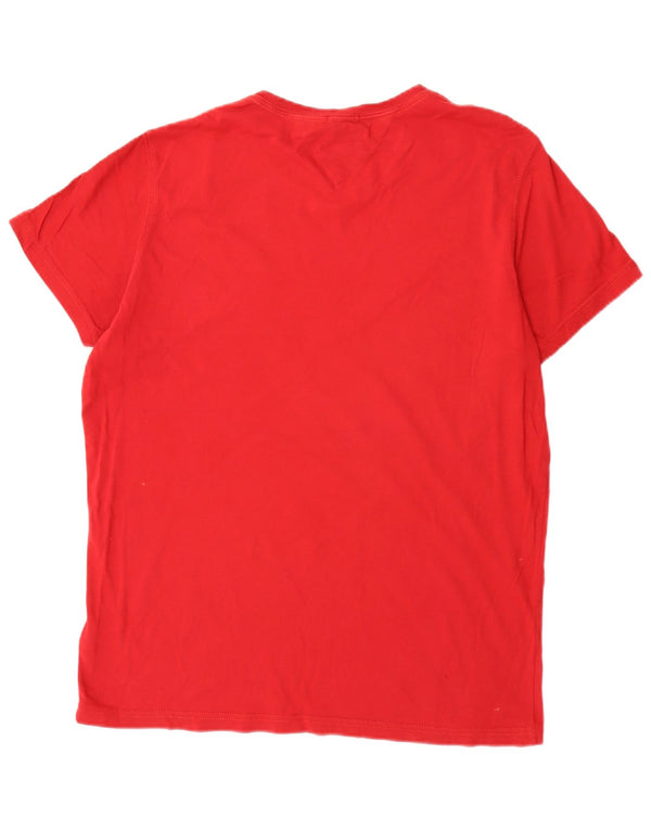 Ανδρικό γραφικό T-Shirt Tommy Hilfiger Top XL Red Cotton