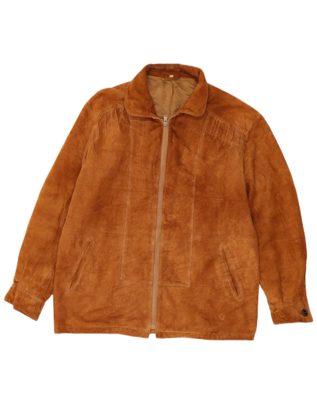 Ανδρικό Suede Jacket VINTAGE Loose Fit IT 44 XS Beige