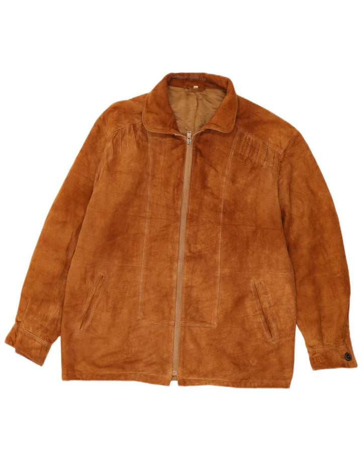 Ανδρικό Suede Jacket VINTAGE Loose Fit IT 44 XS Beige
