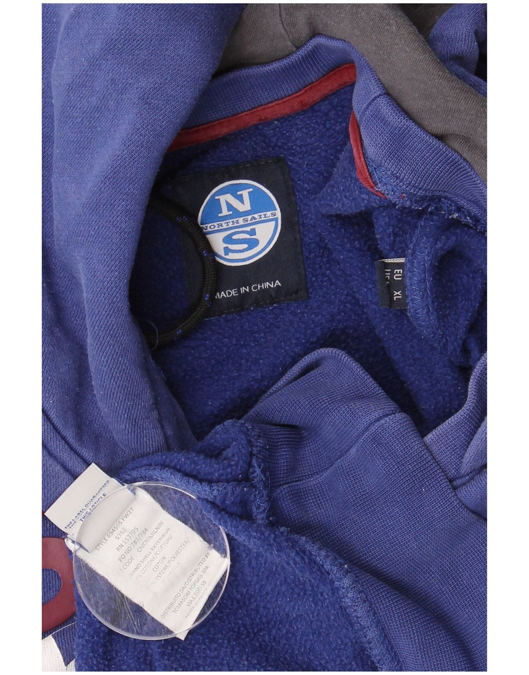 NORTH SAILS Ανδρικό γραφικό με κουκούλα, μεγάλο μπλε βαμβακερό