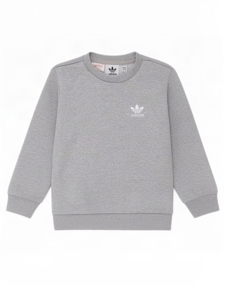 Φούτερ Adidas Boys Jumper 2-3 ετών Γκρι βαμβακερό