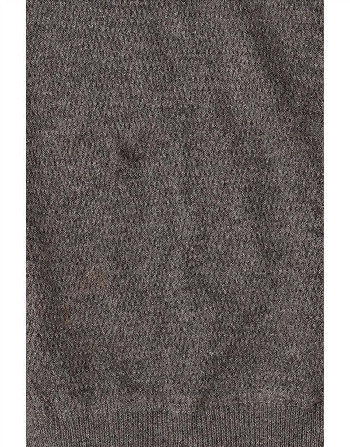 Massimo Dutti Ανδρικό πουλόβερ ζακέτα με φερμουάρ XL γκρι