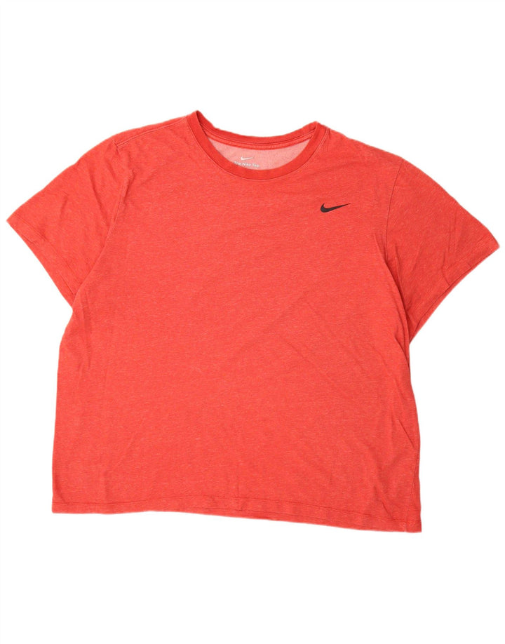 Ανδρικό T-Shirt NIKE Dri Fit Top 2XL Κόκκινο βαμβακερό