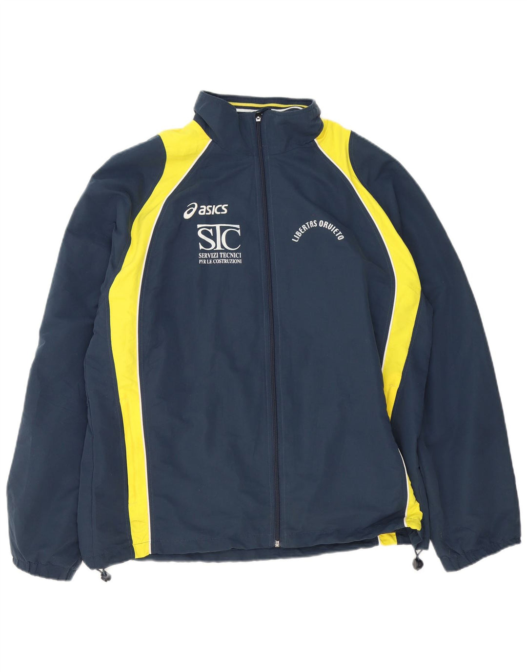 Ανδρική φόρμα γυμναστικής γραφικής Asics Top Jacket 2XL Navy Blue Colorblock Polyester