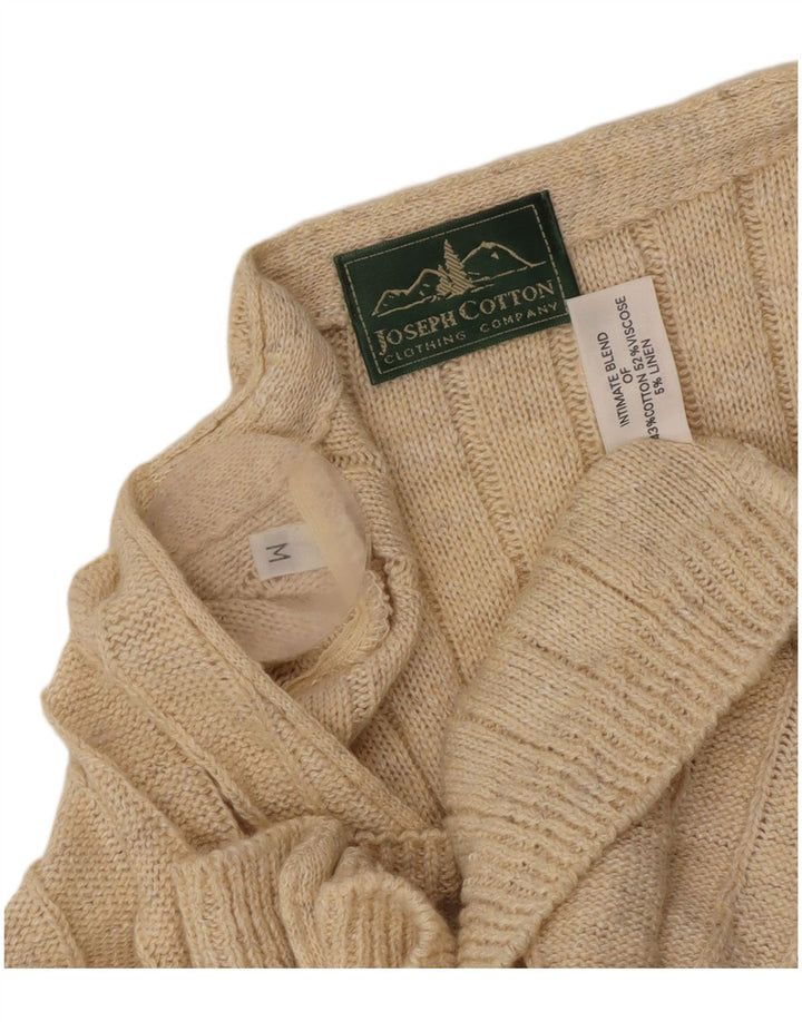 Vintage Ανδρικό Ζακέτα πουλόβερ Μεσαίο Μπεζ Βαμβακερό