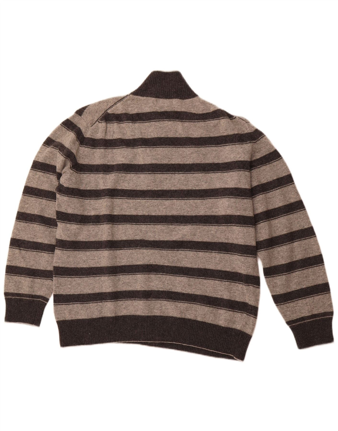 Ανδρικό πουλόβερ με φερμουάρ FILA 2XL μαλλί με γκρι ριγέ