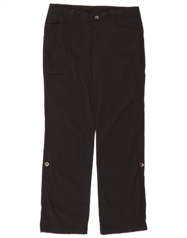 EDDIE BAUER Womens Straight Cargo Trousers US 6 Medium W32 L30 Black