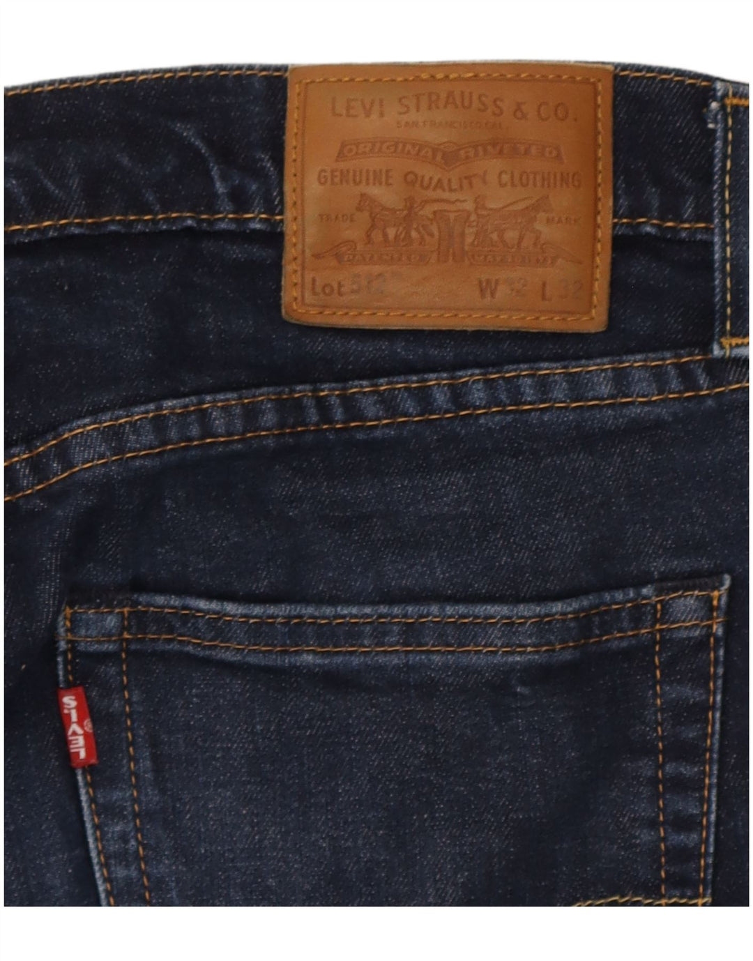 Levi's Mens 512 Slim Tapered Jeans W32 L32 Navy Blue