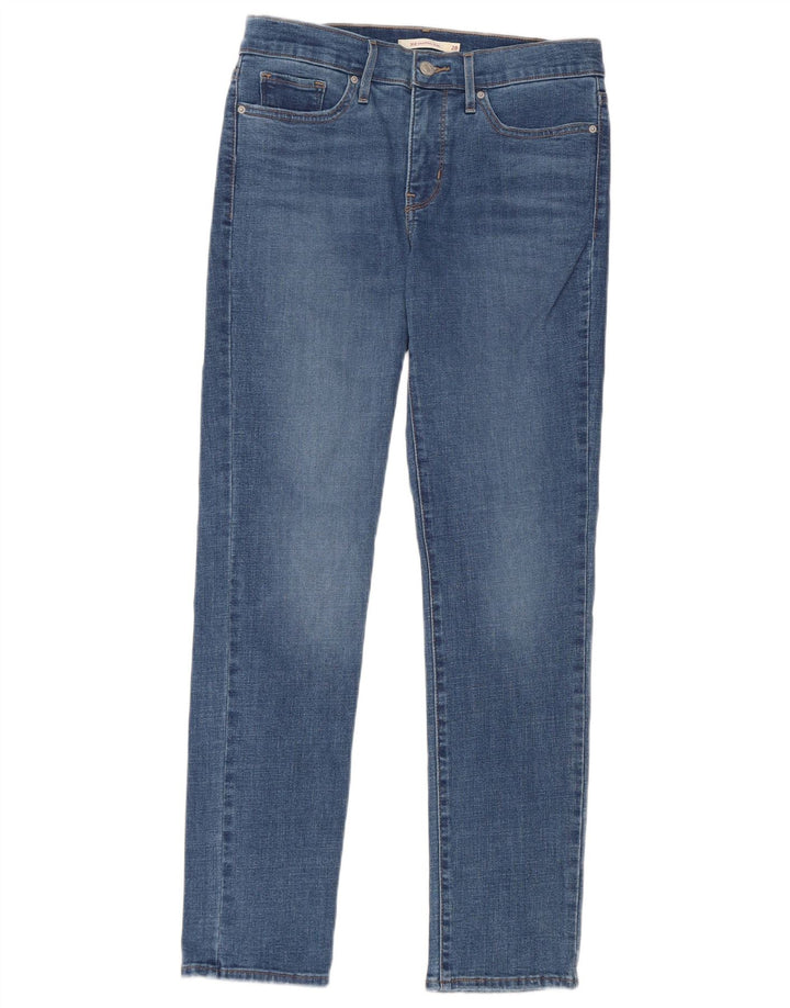 Levi's Womens 312 Shaping Slim Jeans W28 L30 Blue Cotton