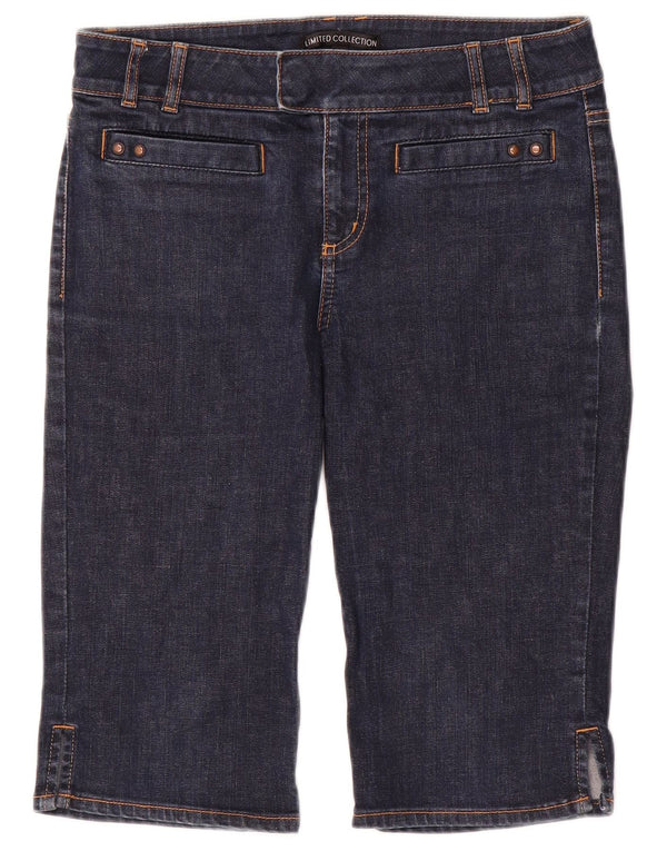 Marks & Spencer Γυναικείο τζιν σορτς βερμούδα UK 8 Small W30 Navy Blue Cotton