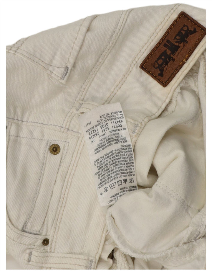 Γυναικείο Levi's 571 Slim Jeans W28 L30 Λευκό βαμβακερό