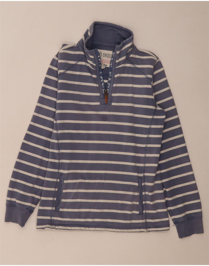 FAT FACE Γυναικείο φούτερ μεγάλου μεγέθους Jumper UK 10 Small Navy Blue ριγέ