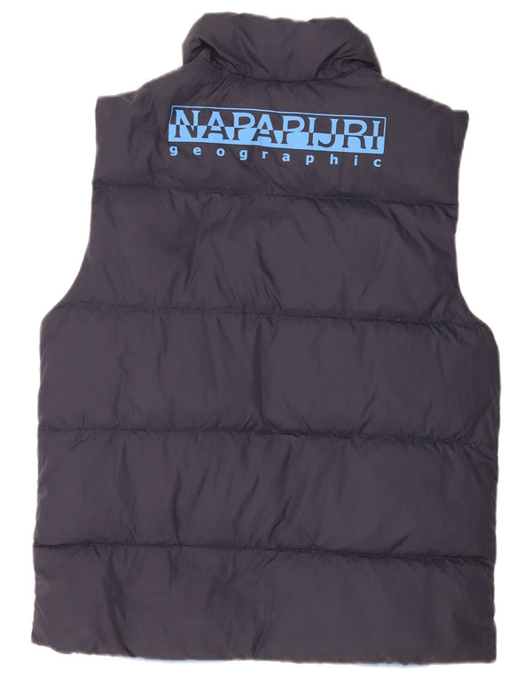 Napapijri Mens Geographic Graphic Padded Gilet UK 38 Medium Navy Blue
