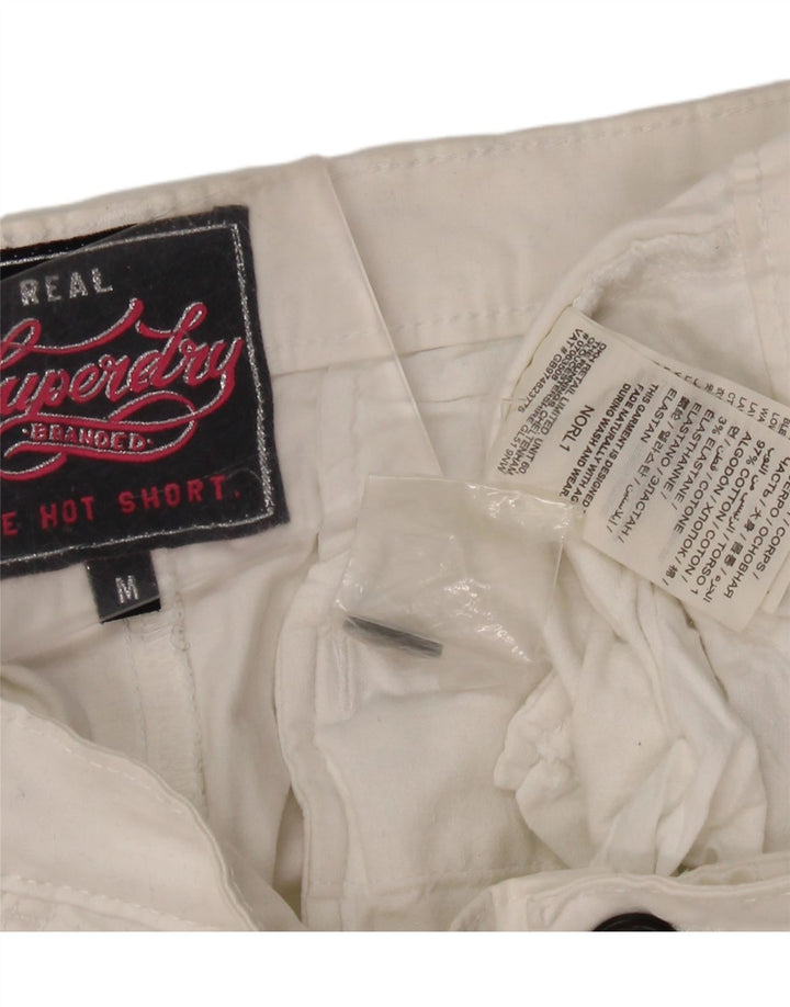 Superdry Γυναικείο Σορτς Chino Μεσαίο W34 Λευκό βαμβακερό