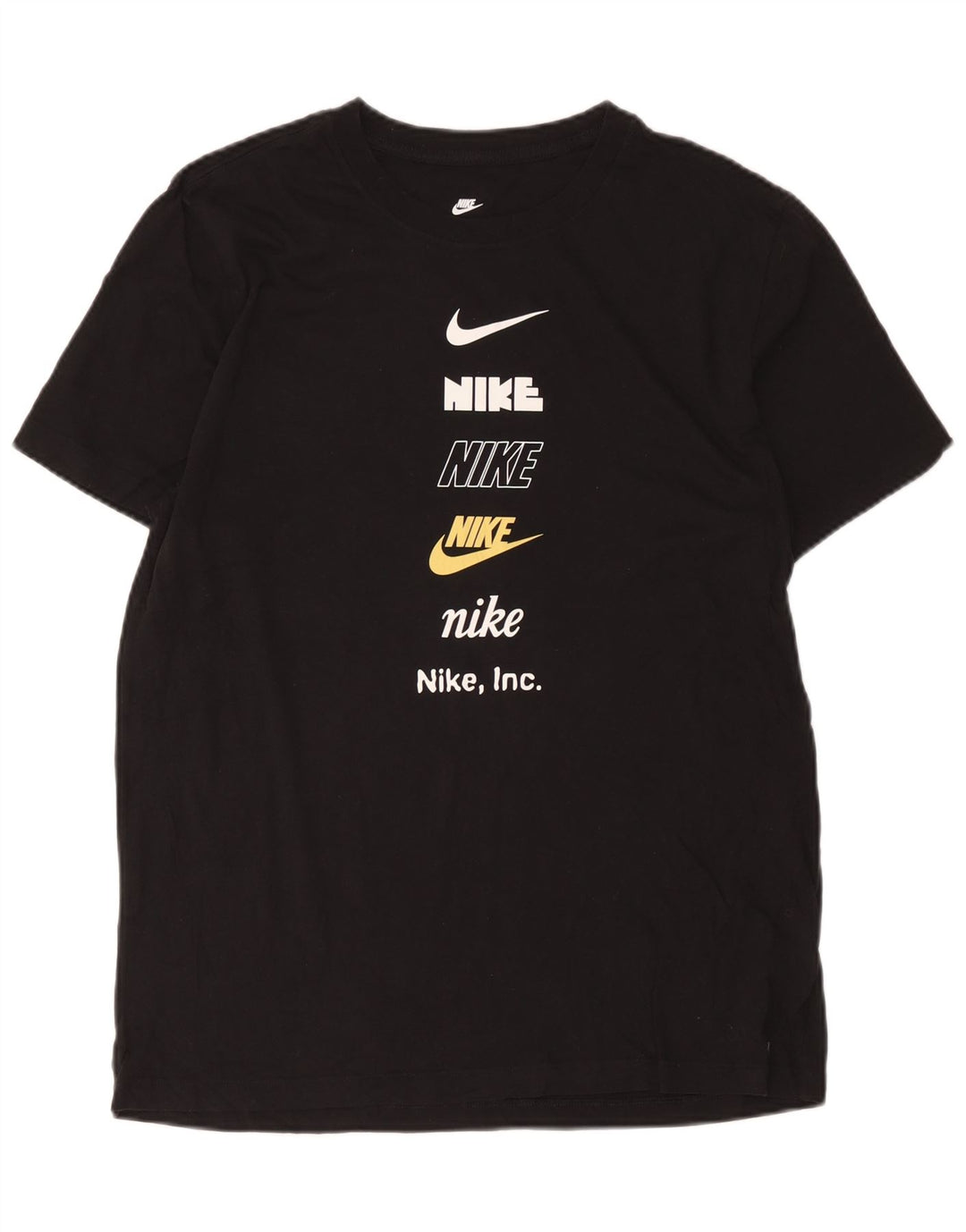 Ανδρικό γραφικό μπλουζάκι Nike, μεγάλο μαύρο βαμβακερό